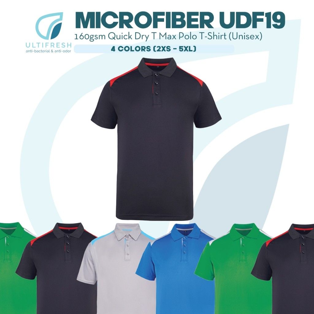 ULTIFRESH Anti-Bacteria Microfiber Interlock T Max Polo T-Shirt Unisex UDF19