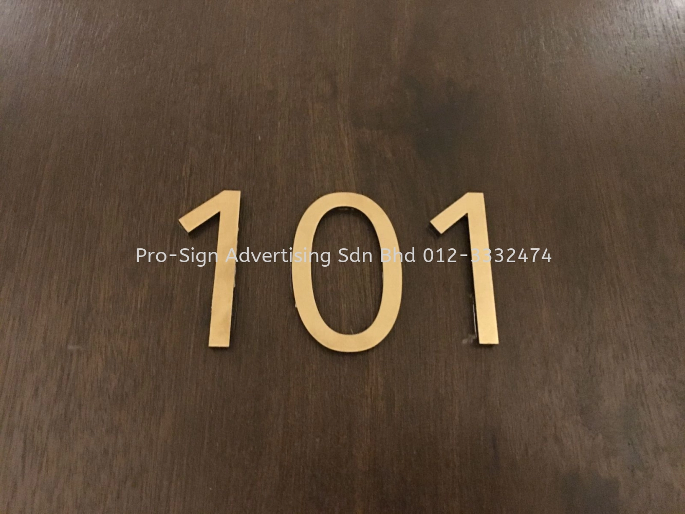 GOLD HAIRLINE STAINLESS STEEL NUMBERING (HEXA HOTEL, KL, 2019)