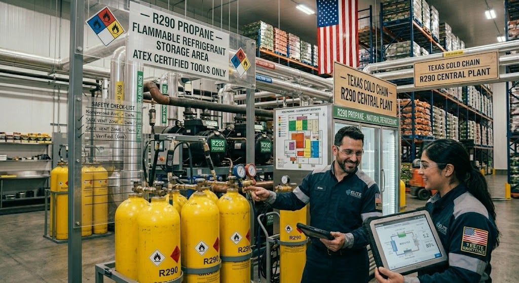 R290 flammable refrigerant industrial use US