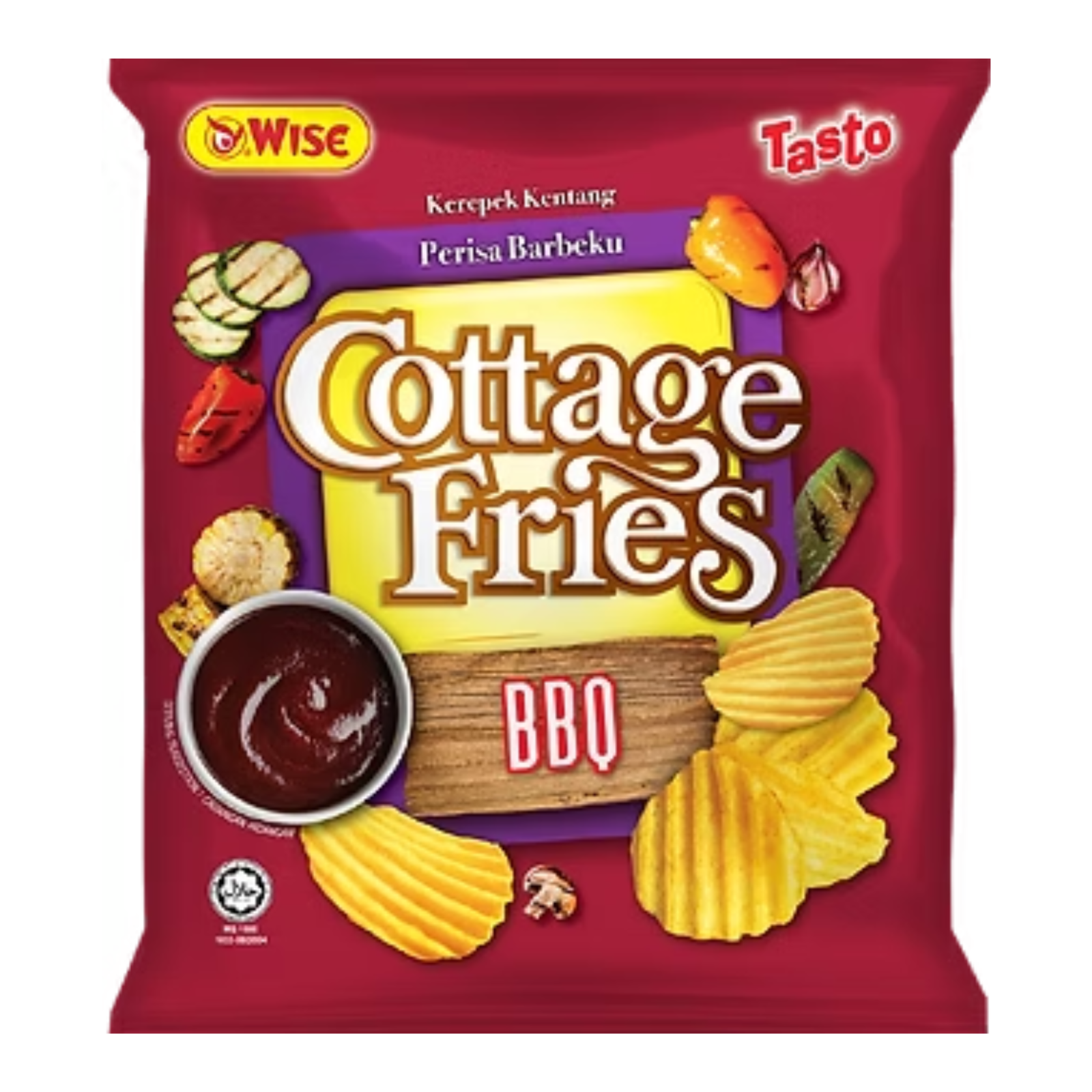 Wise Cottage Fries Bbq Potato Chips 50g