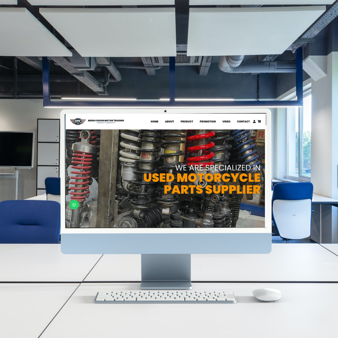 Motorcycle Parts Shop Website Design & SEO | Johor