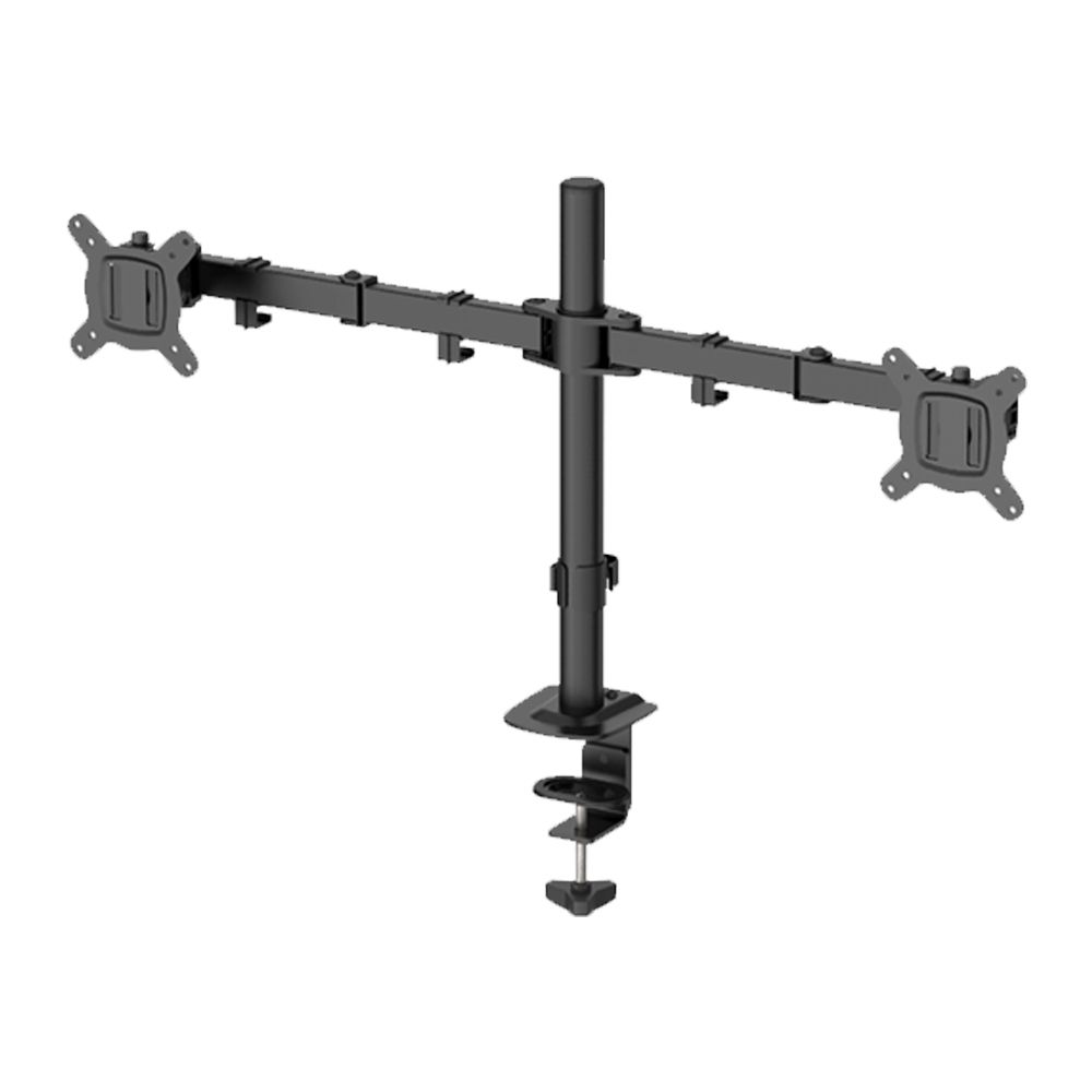 PM100 Braket Monitor Dual Desktop untuk Skrin 14"-32" | Lengan Monitor Boleh Laras | Putaran 360掳 | VESA 100x100