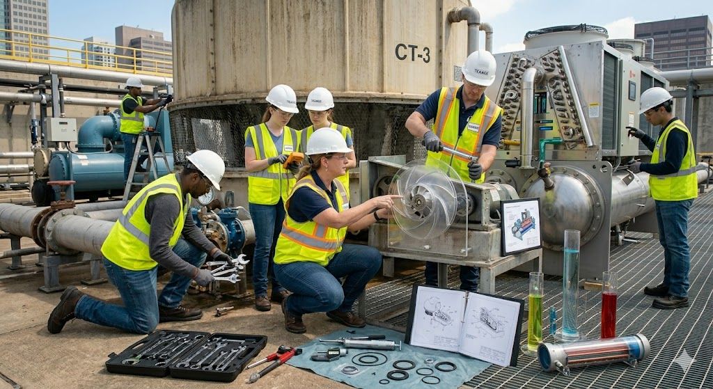 HVAC cooling system training with chillers