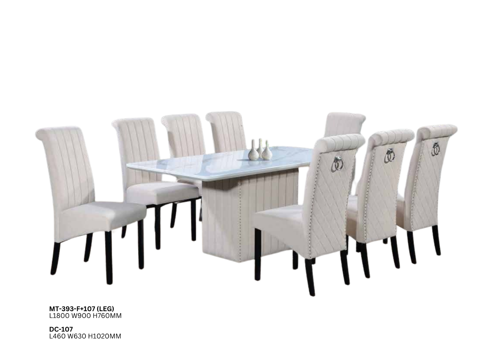 DINING SET (PLZ MT-393-F +107LEG)