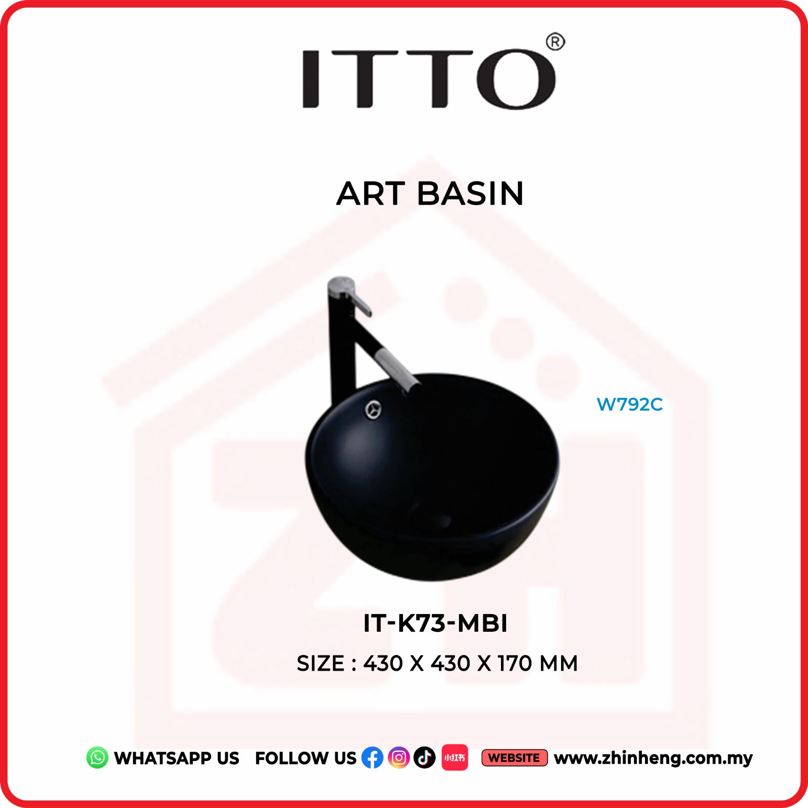 ITTO ART BASIN IT-K73-MBI