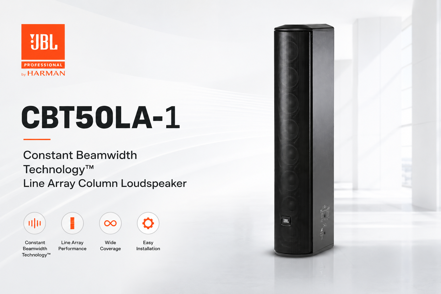 JBL CBT50LA-1 – Constant Beamwidth Technology™ Line Array Column Loudspeaker