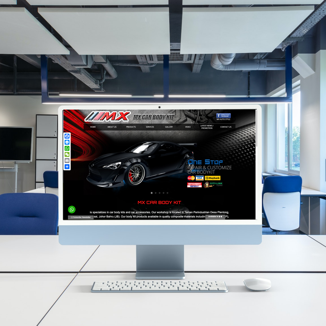 MX Car Body Kit Website Design & SEO Case Study | Car Body Kits Supplier in Johor