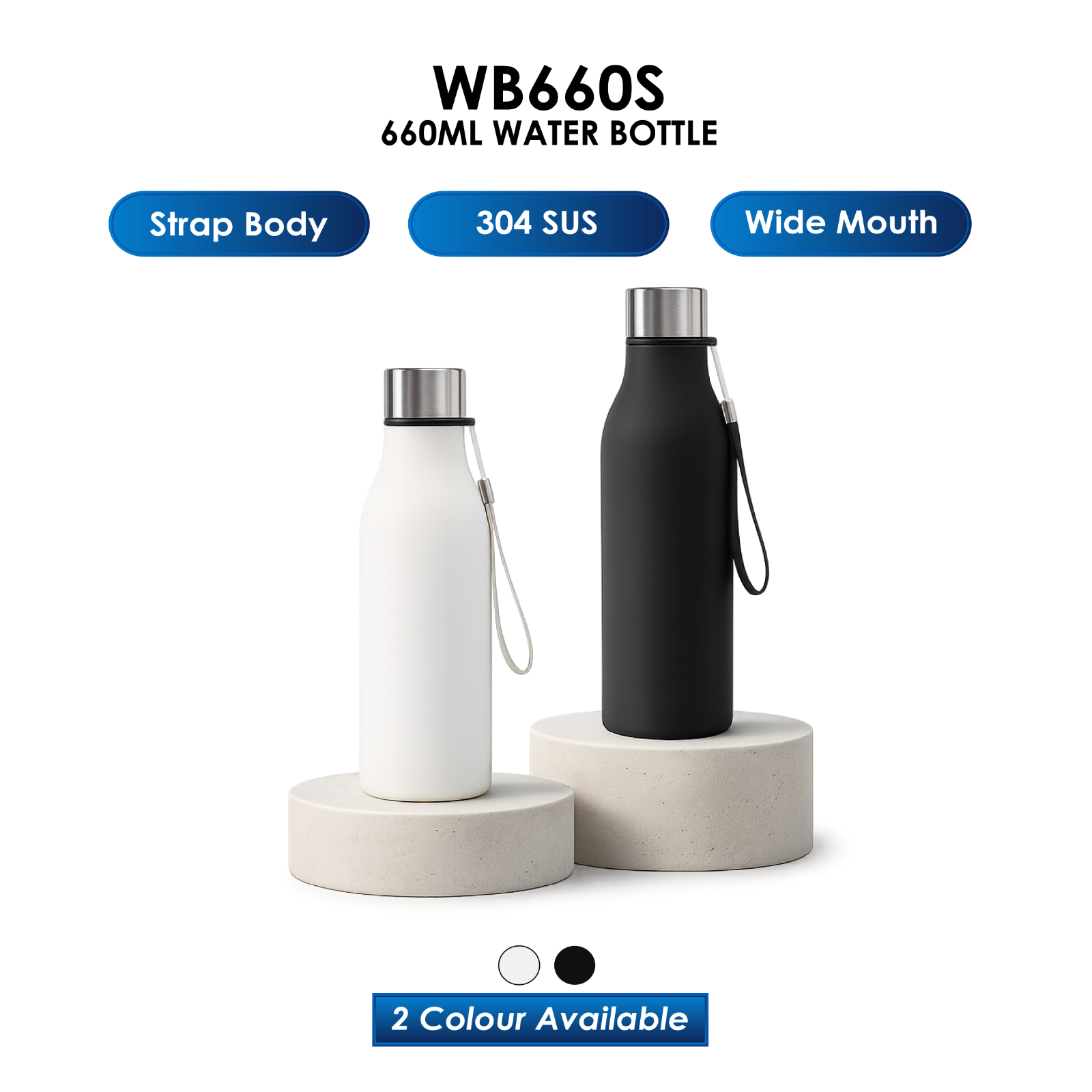 WB660S -  STAINLESS STEEL WATER BOTTLE