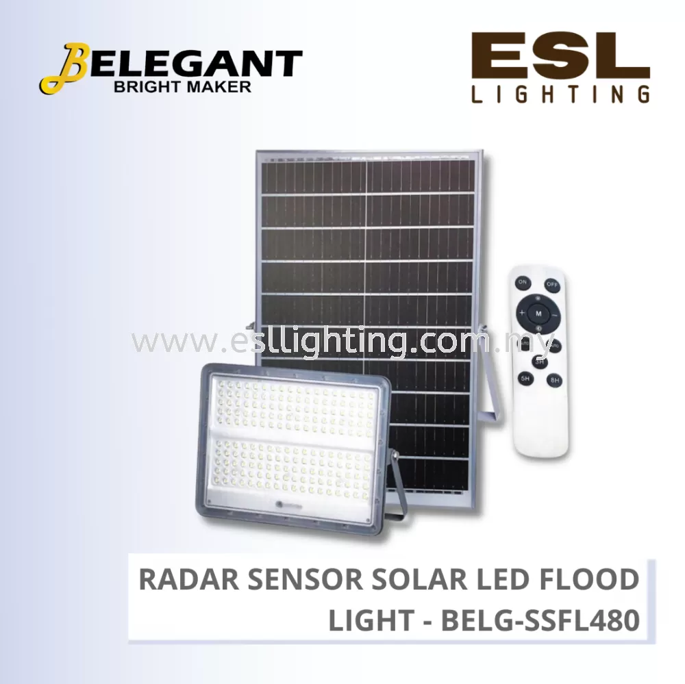 BELEGANT RADAR SENSOR SOLAR LED FLOOD LIGHT 480W - BELG-SSFL480