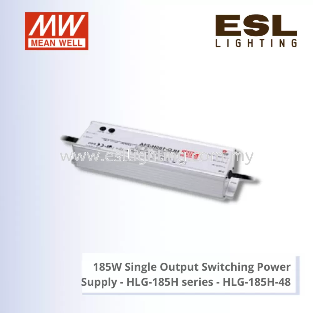 MEANWELL 185W SINGLE OUTPUT SWITCHING POWER SUPPLY - HLG-185H SERIES - HLG-185H-54