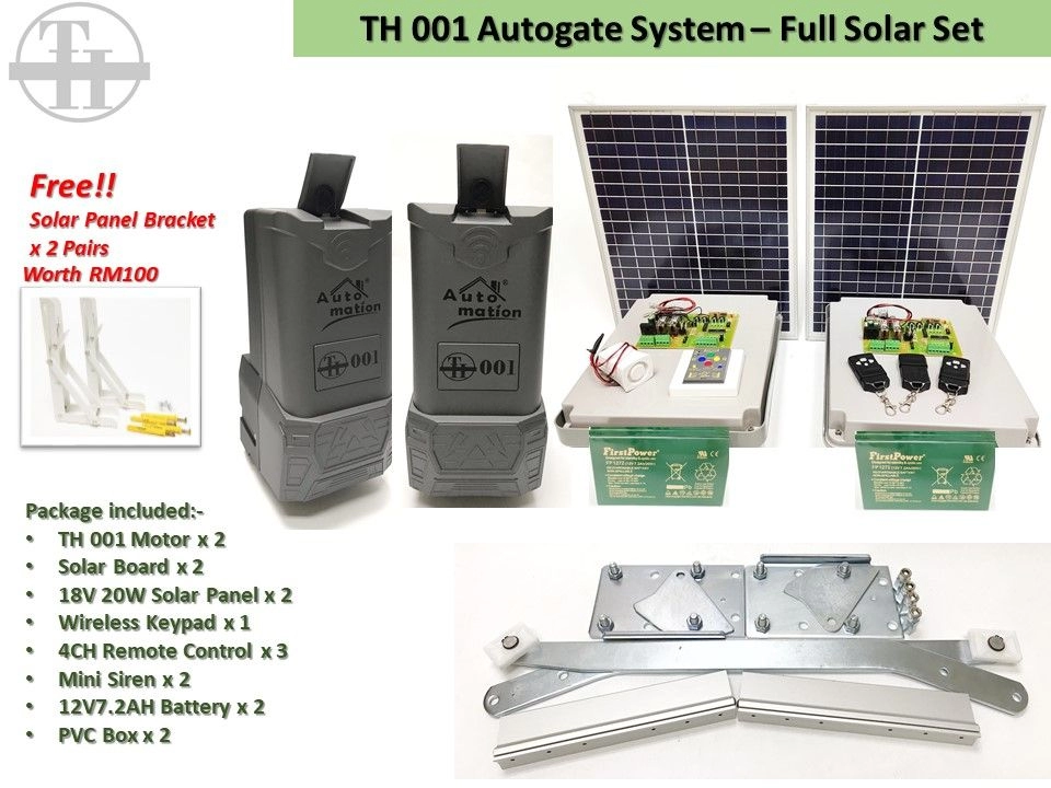 TH 001 Autogate System for Swing & Folding Gate / Solar Autogate Motor