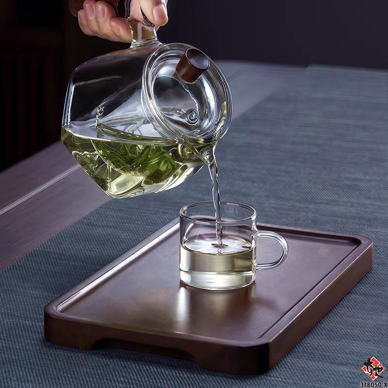 六角木把玻璃壶 Glass Pot