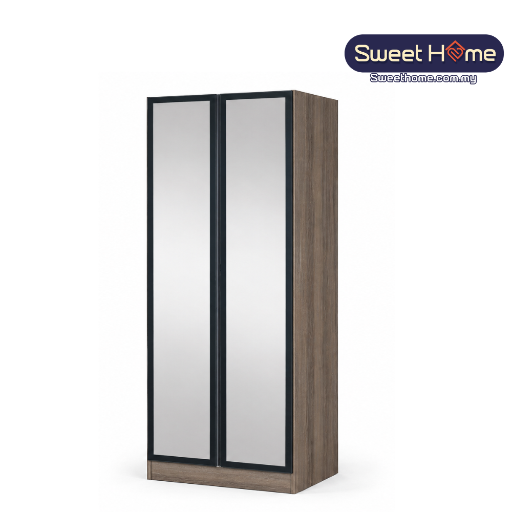 2 Door Swing Mirror Door Wardrobe (ID- DR Mirror) | Mix and Match Bedroom Wardrobe