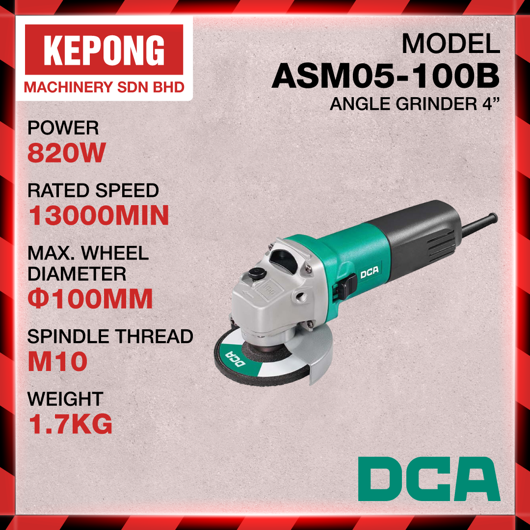 DCA ASM05-100B angle grinder 4"