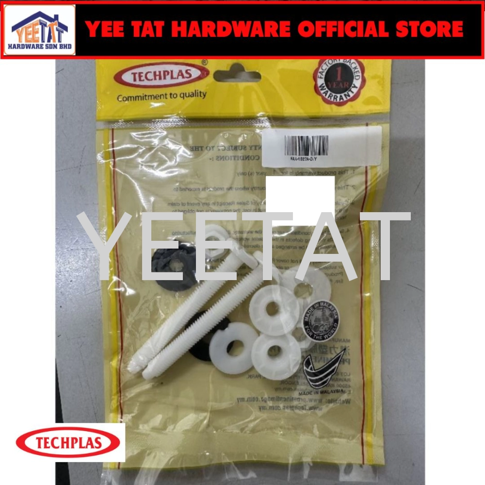 [ TECHPLAS ] FAA-1027-A Close Couple Plastic Bolts, Nuts & Washers