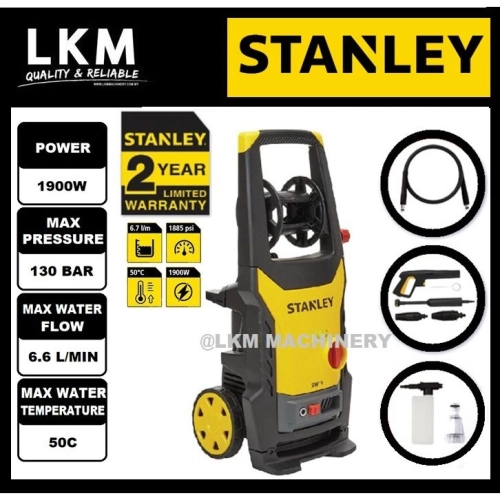 STANLEY SW19-XD 1900W 130 Bar Induction Motor High Pressure Cleaner With Standard Accessories (SW19) 