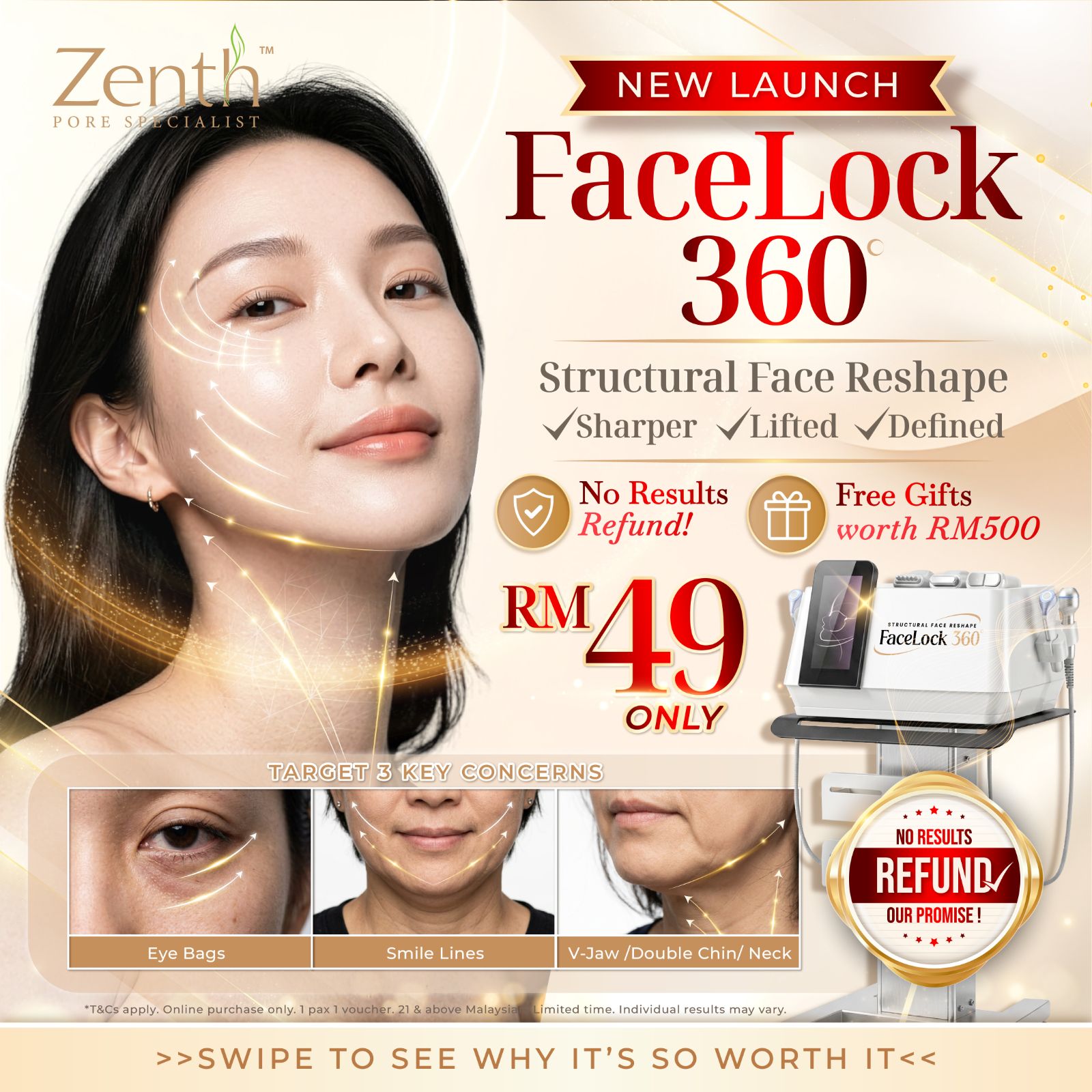 FACELOCK 360 Structural Face Reshape ( No Results Money Back )
