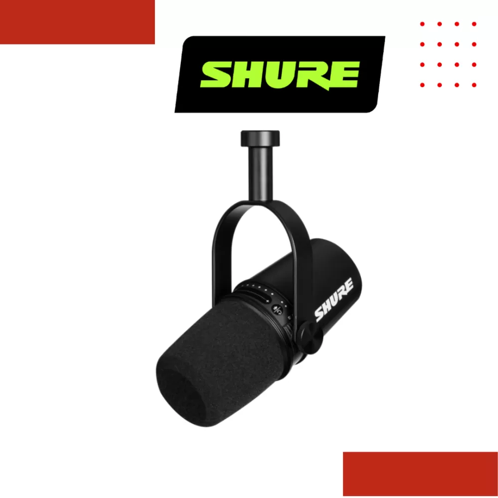 Shure MV7X Dynamic Broadcast Microphone, XLR Version - Black