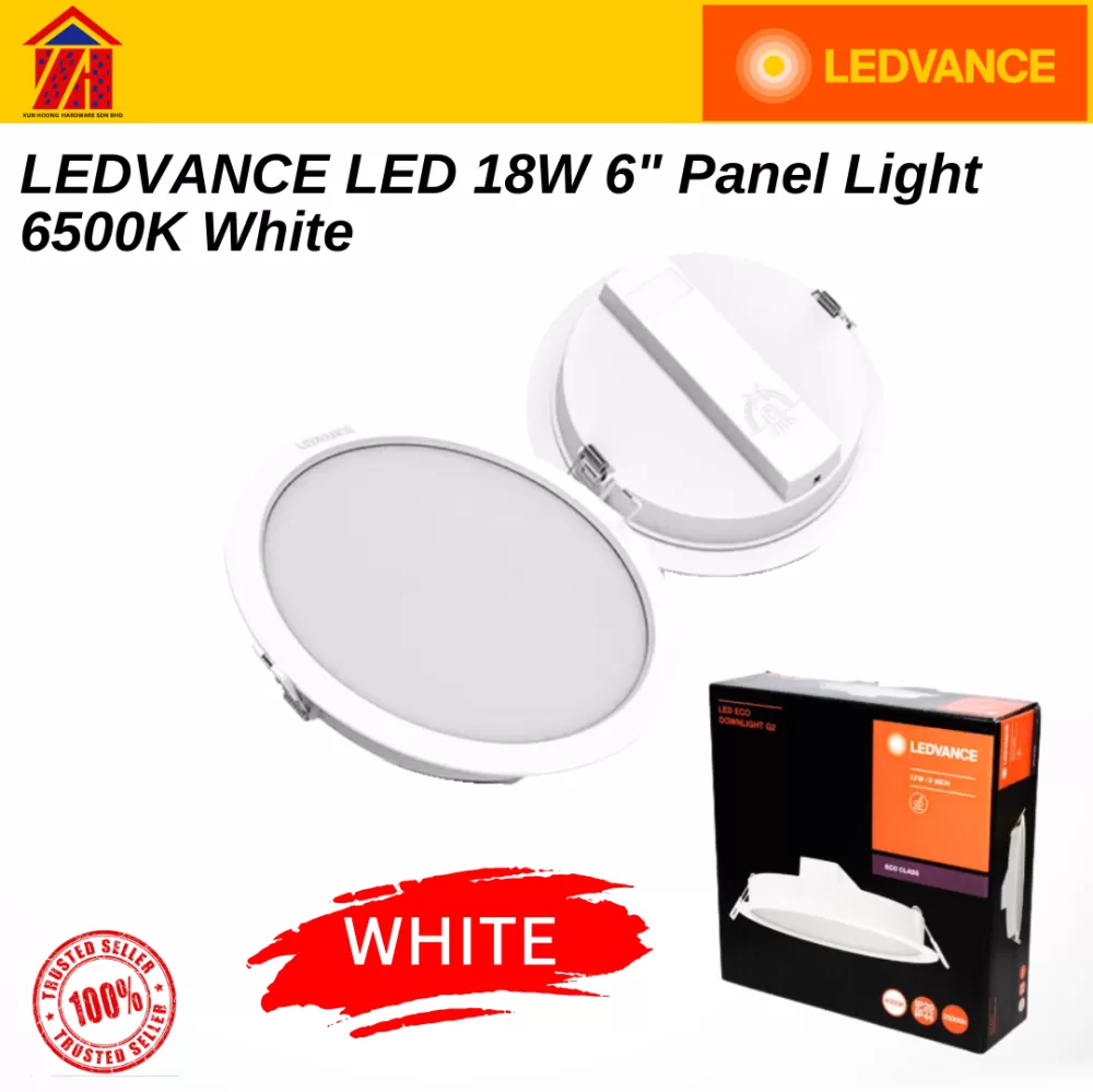 LEDVANCE LED 18W 6" Panel Light 6500K White