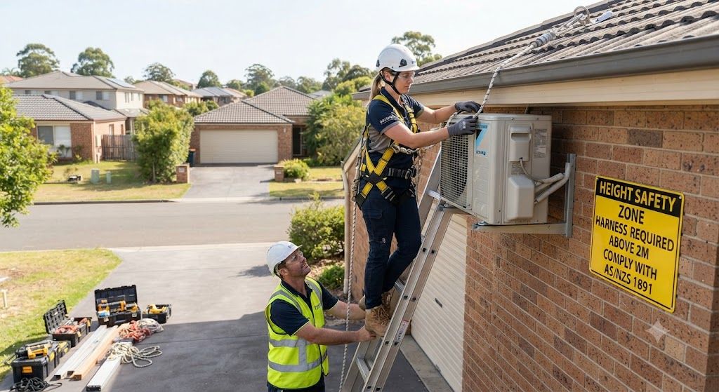 HVAC installation height safety requirements