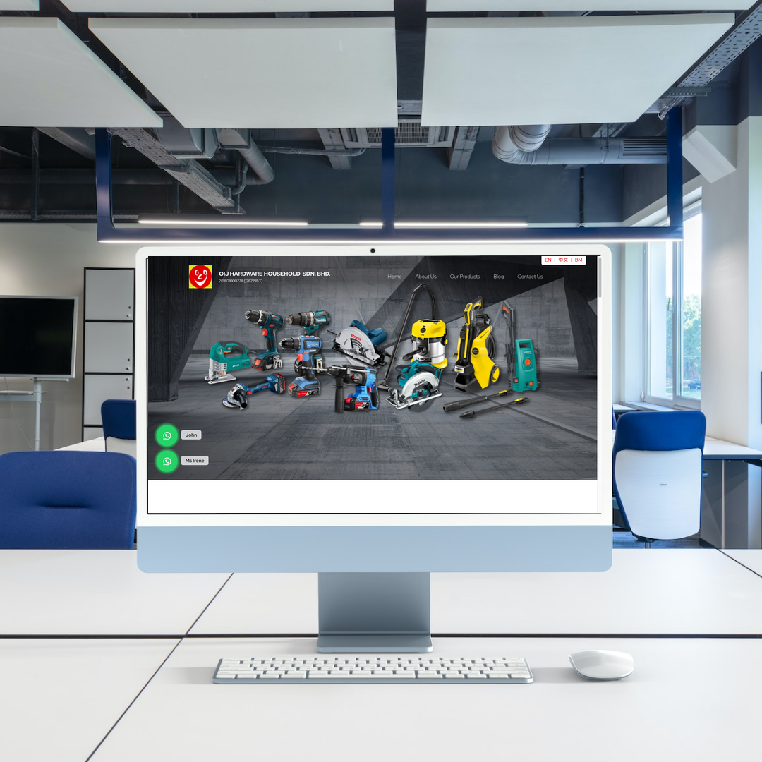 OIJ HARDWARE HOUSEHOLD Sdn. Bhd. Website Design & SEO Case Study | Tools & Equipment Supplier Bahru in Johor