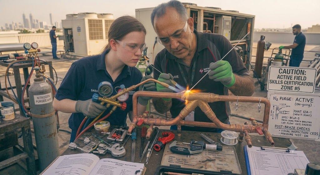 refrigeration brazing safety installation skills HVAC
