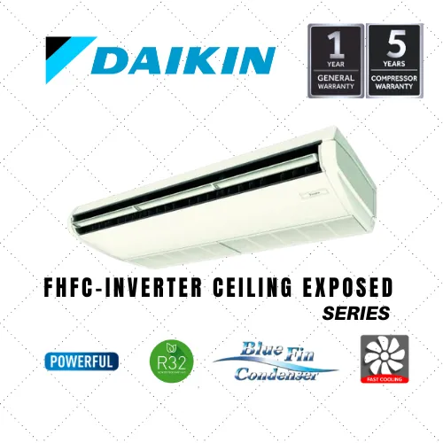 DAIKIN INVERTER CEILING EXPOSED TYPE AIR COND - R32 2.0HP-5.0HP  ( FHFC - A SERIES )