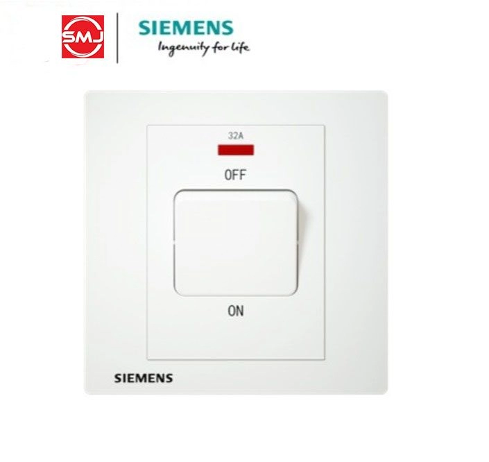 Siemens 32A 1 Gang Double Pole Switch c/w Neon Indicator