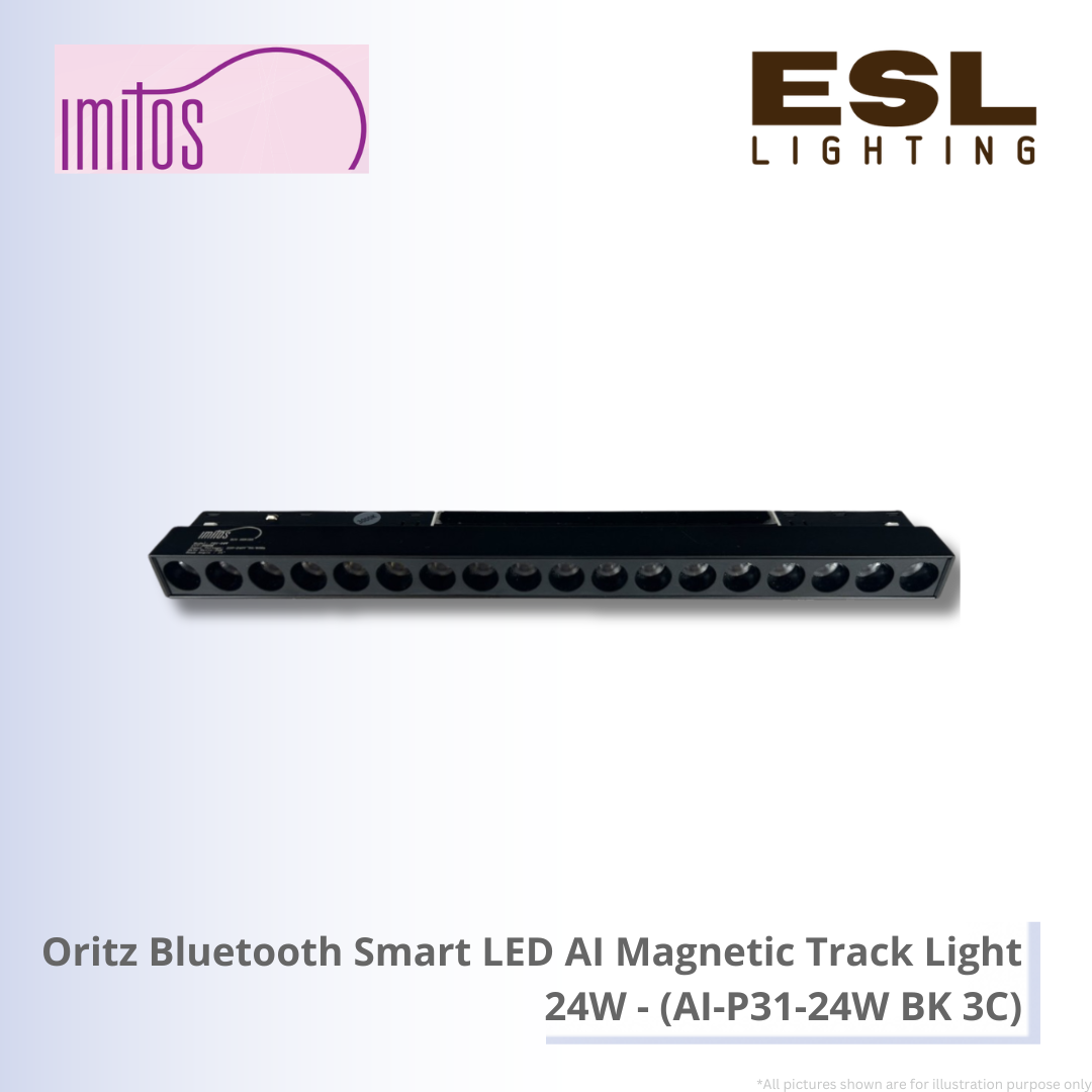 IMITOS Oritz Bluetooth Smart LED AI Magnetic Track Light 24W - AI-P31-24W BK 3C