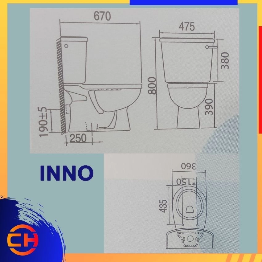 INNO-WC1009 & LC5001 Mica WC Suite