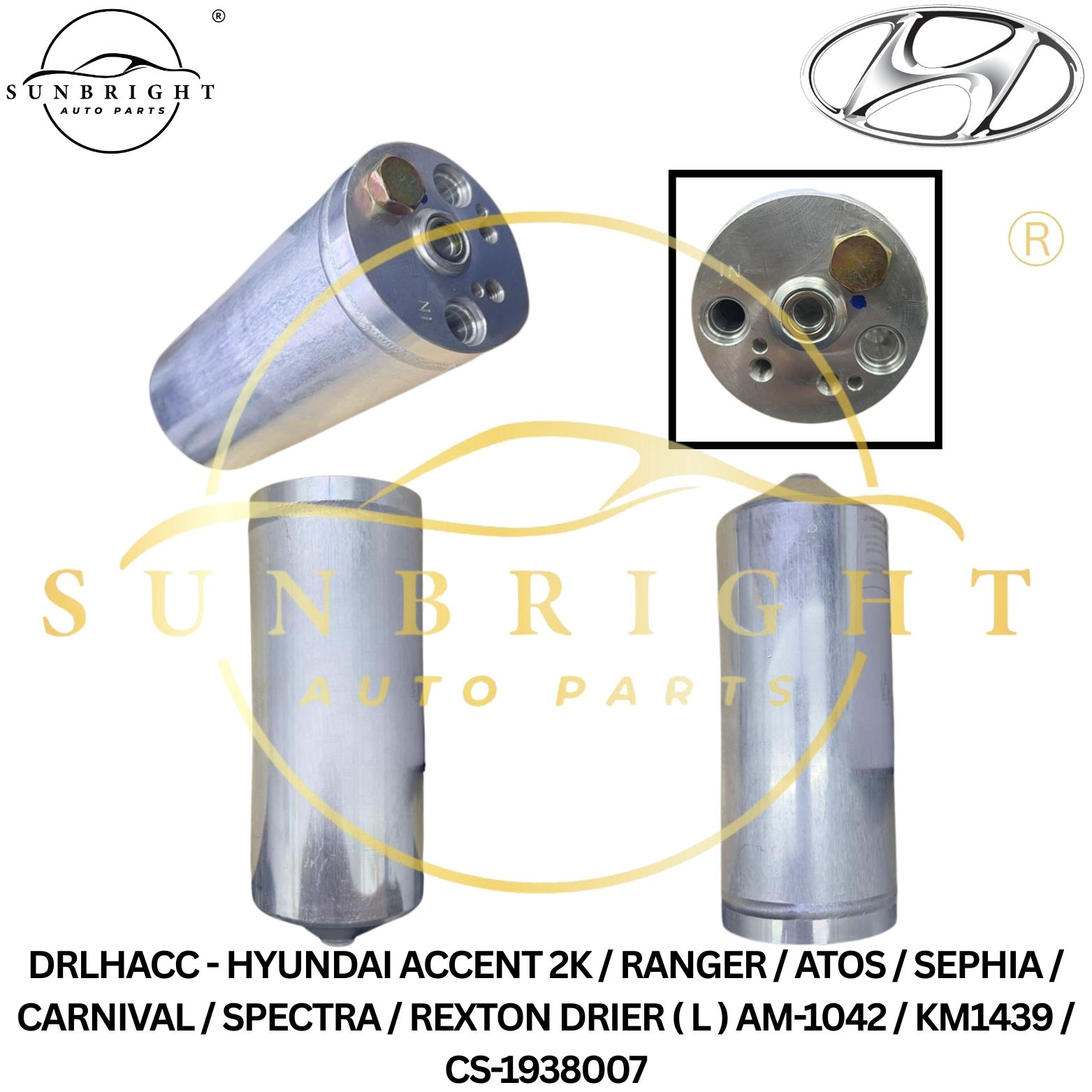 DRLHACC - HYUNDAI ACCENT 2K / RANGER / ATOS / SEPHIA / CARNIVAL / SPECTRA / REXTON DRIER ( L ) AM-1042 / KM1439 / CS-1938007