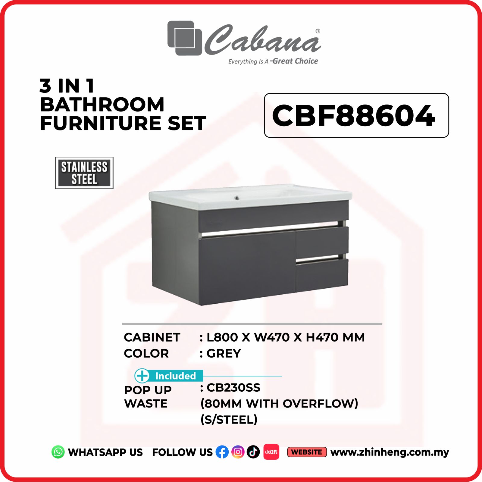 CABANA Basin Cabinet CBF88604