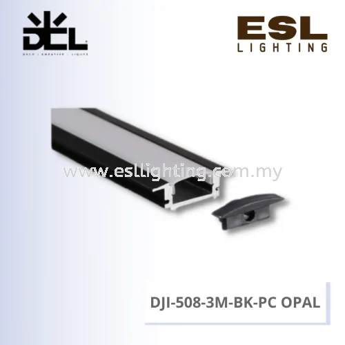 [DISCONTINUE] DCL ALUMINIUM PROFILE - DJI-508-3M-BK+PC OPAL