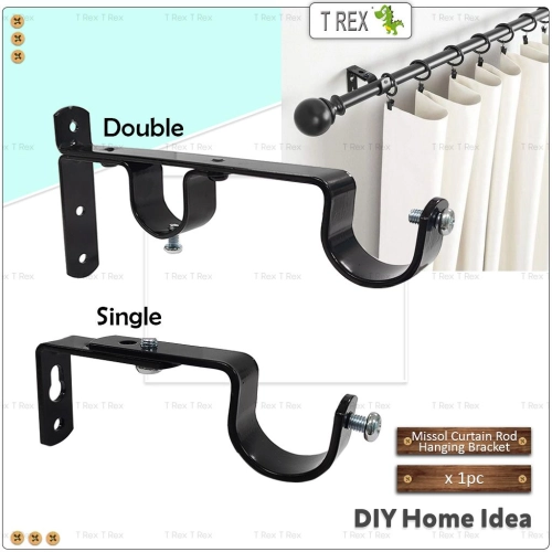 T Rex DIY Missol Curtain Rod Hanging Bracket