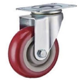 Medium Duty Maroon PVC Top Plate Castor Wheel