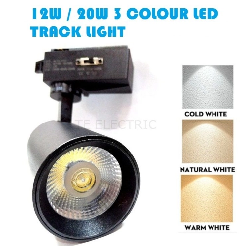 (3 IN 1) 3 COLOUR LED TRACK LIGHT 12W / 20W TIGA COLOR LAMPU LED TRACK