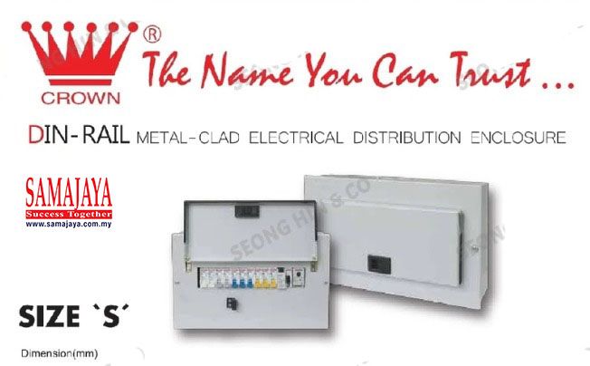 Crown CS-10/ CS10/ CS 10 Metal DB/ Metalclad Enclosure DB Box/ Metal Enclosure Box/ Metal DB Board/ Metal DB Box (1 Row 10 Way)
