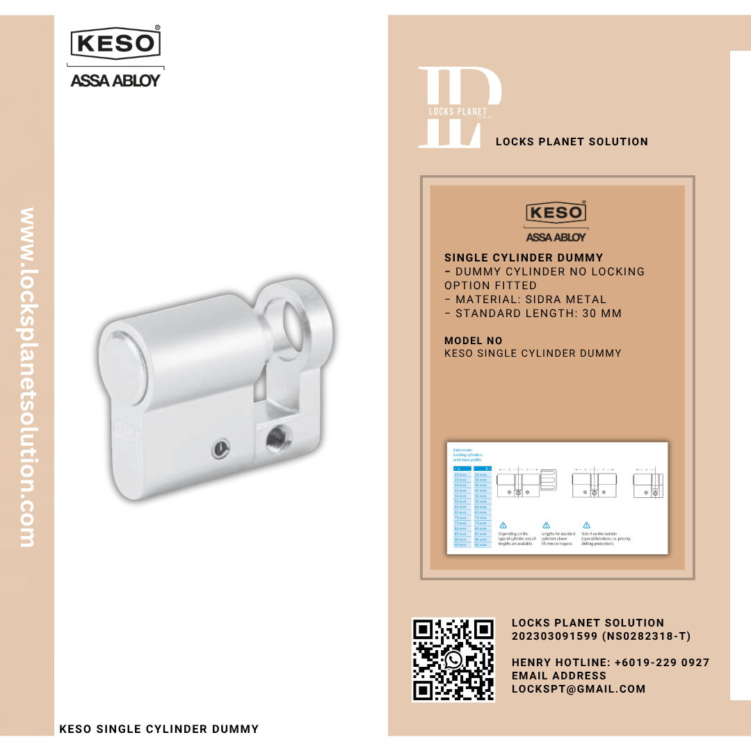 KESO SINGLE CYLINDER DUMMY