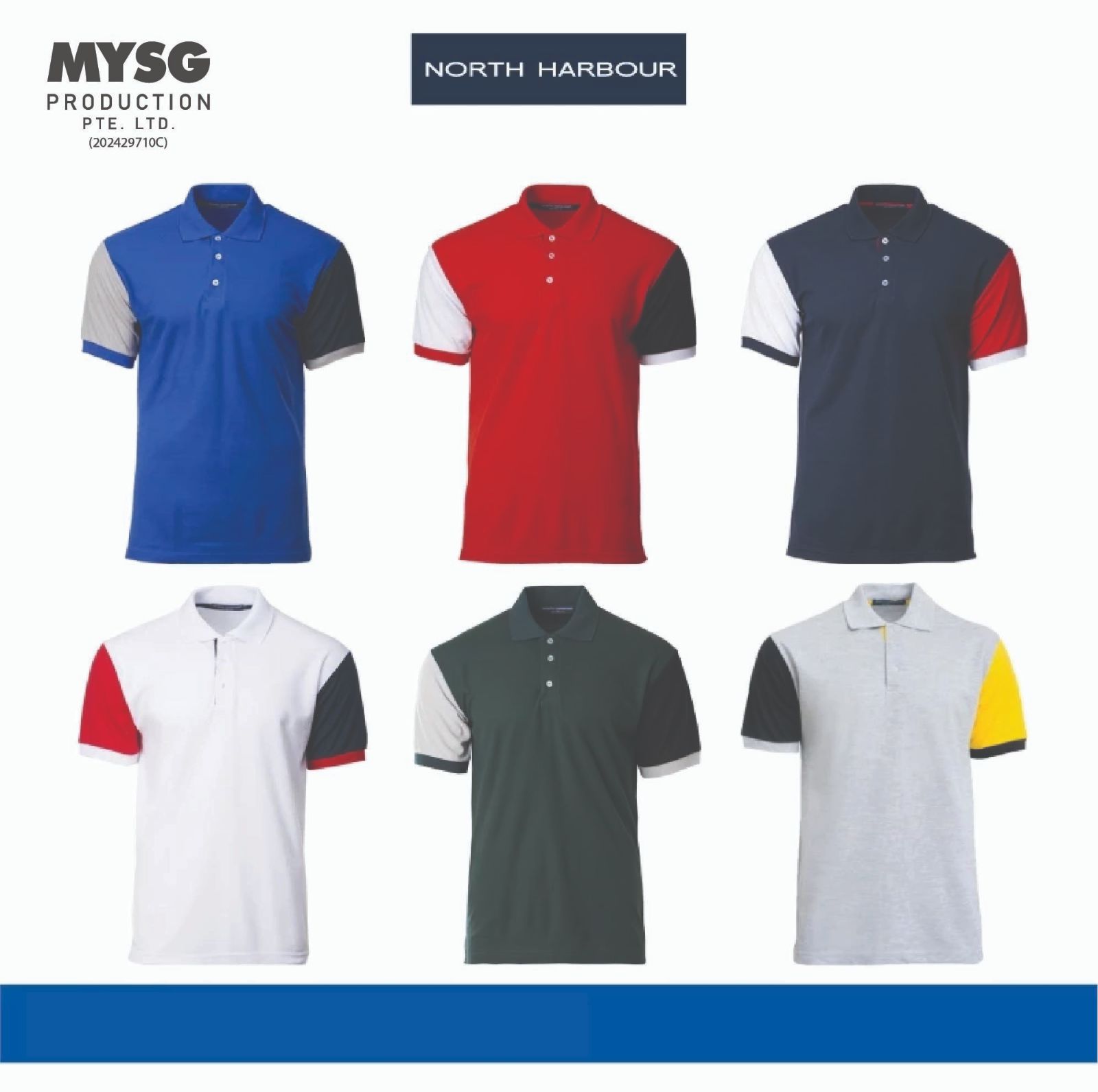 NORTH HARBOUR Superior Retail Fit Murphy Polo - Royal / Red / Navy / White / Forest Green / Sport Grey NHB2300
