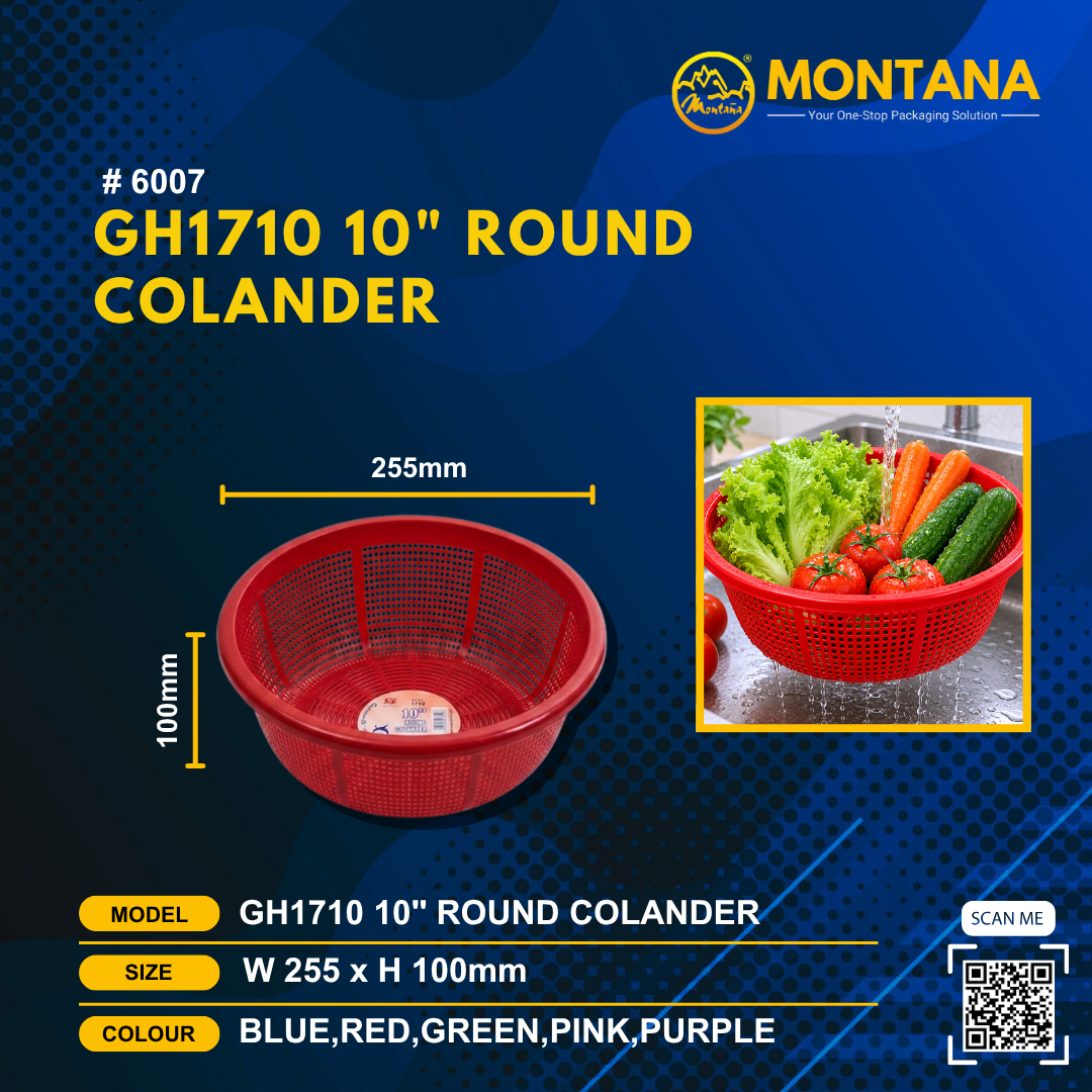 (6007) GH1710 10" ROUND COLANDER