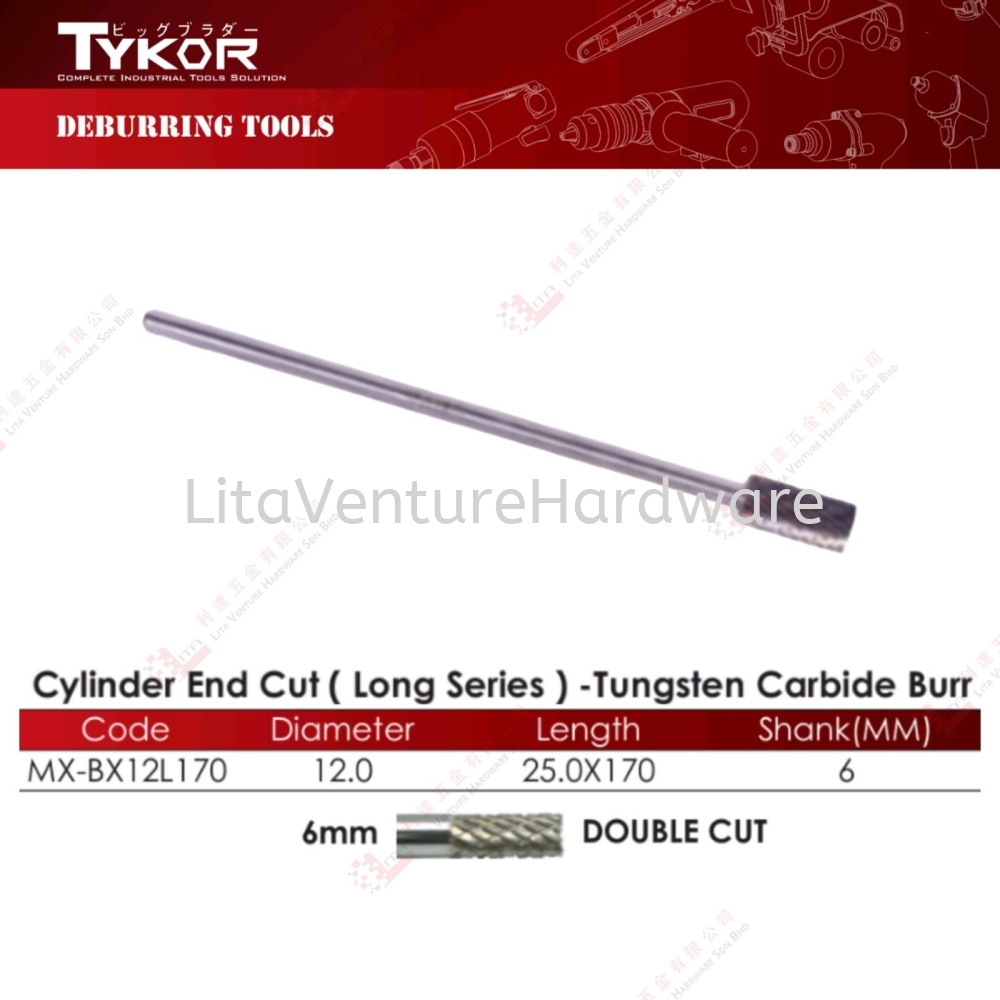 TYKOR BRAND CYLINDER END CUT (LONG SERIES) - MXBX12L170