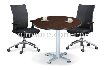 Round discussion round table with star leg (Walnut)