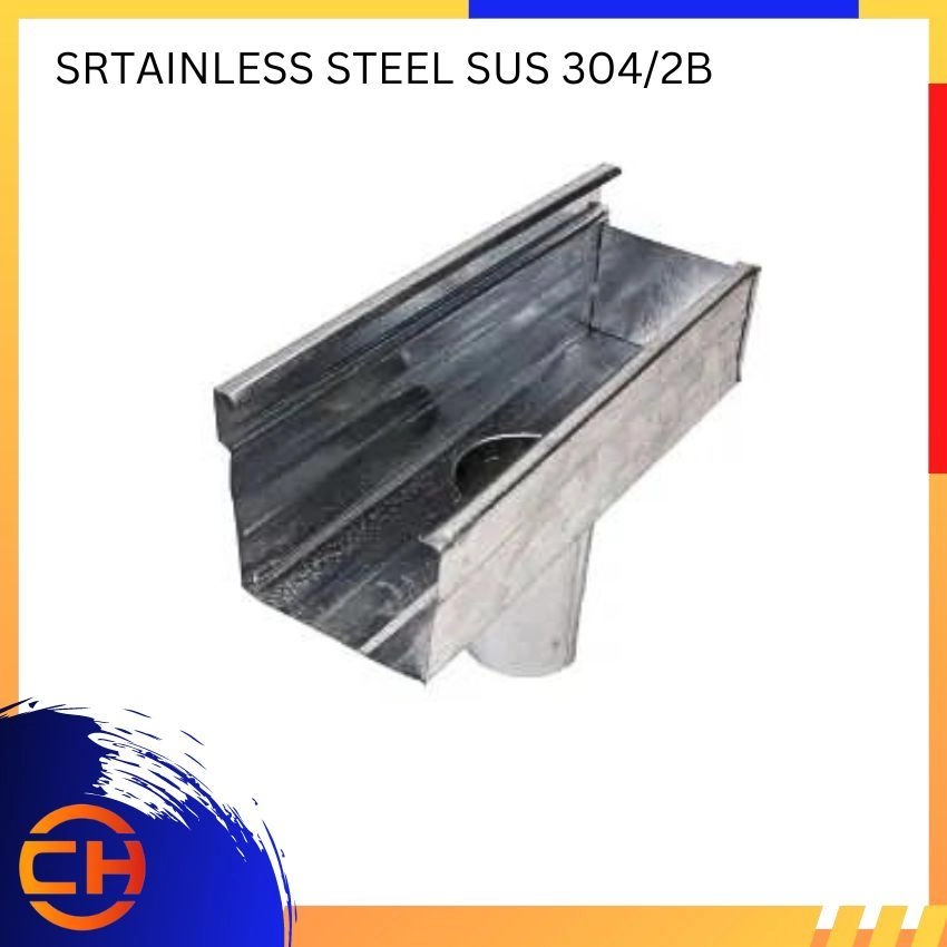 ZINCALUME | COLORCOIL PPGI | STAINLESS STEEL SUS 304/2B OUTLET JOINT  ROLL FORMING METAL GUTTER 