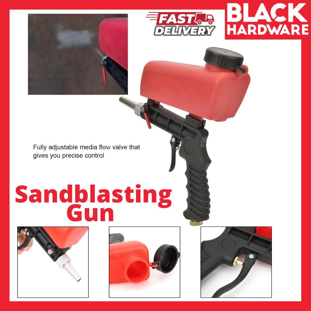 Black Hardware Sand Blasting 喷砂枪 Rust Remover Blasting Machine Set Gun Spray Sandblaster Sandblasting Machine Set Glove