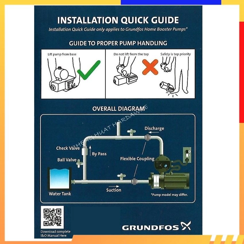 Grundfos CMB3-46PM1 Home Water Pressure Booster Pump