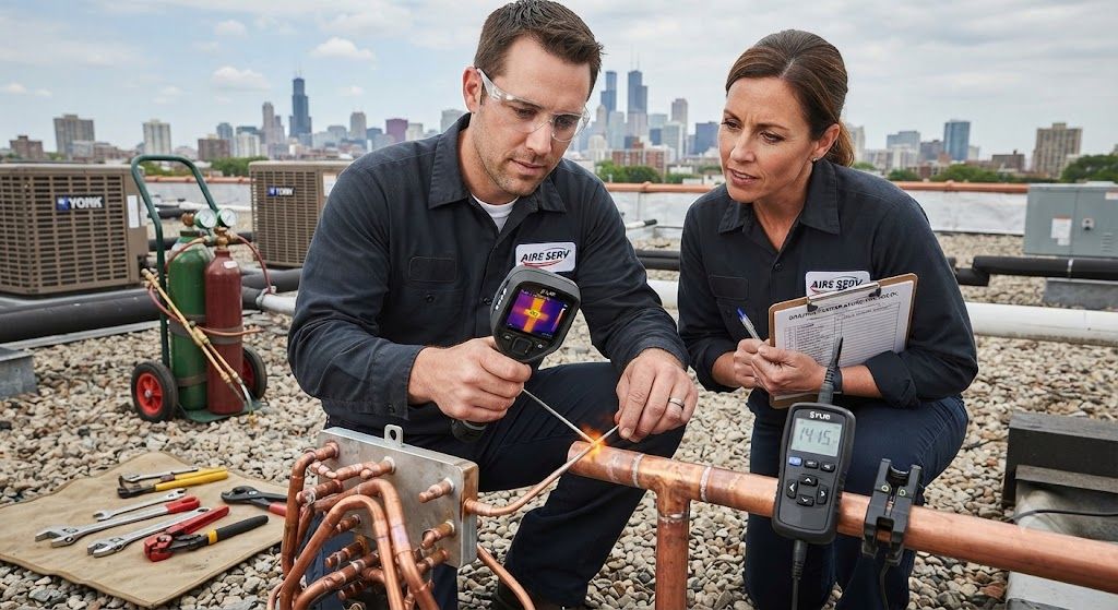 HVAC brazing temperature control
