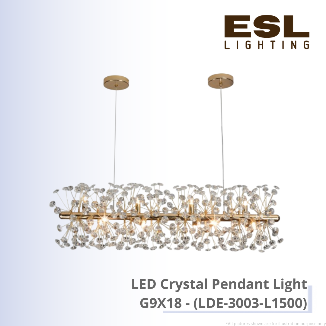 LED Crystal Pendant Light G9X18 - LDE-3003-L1500