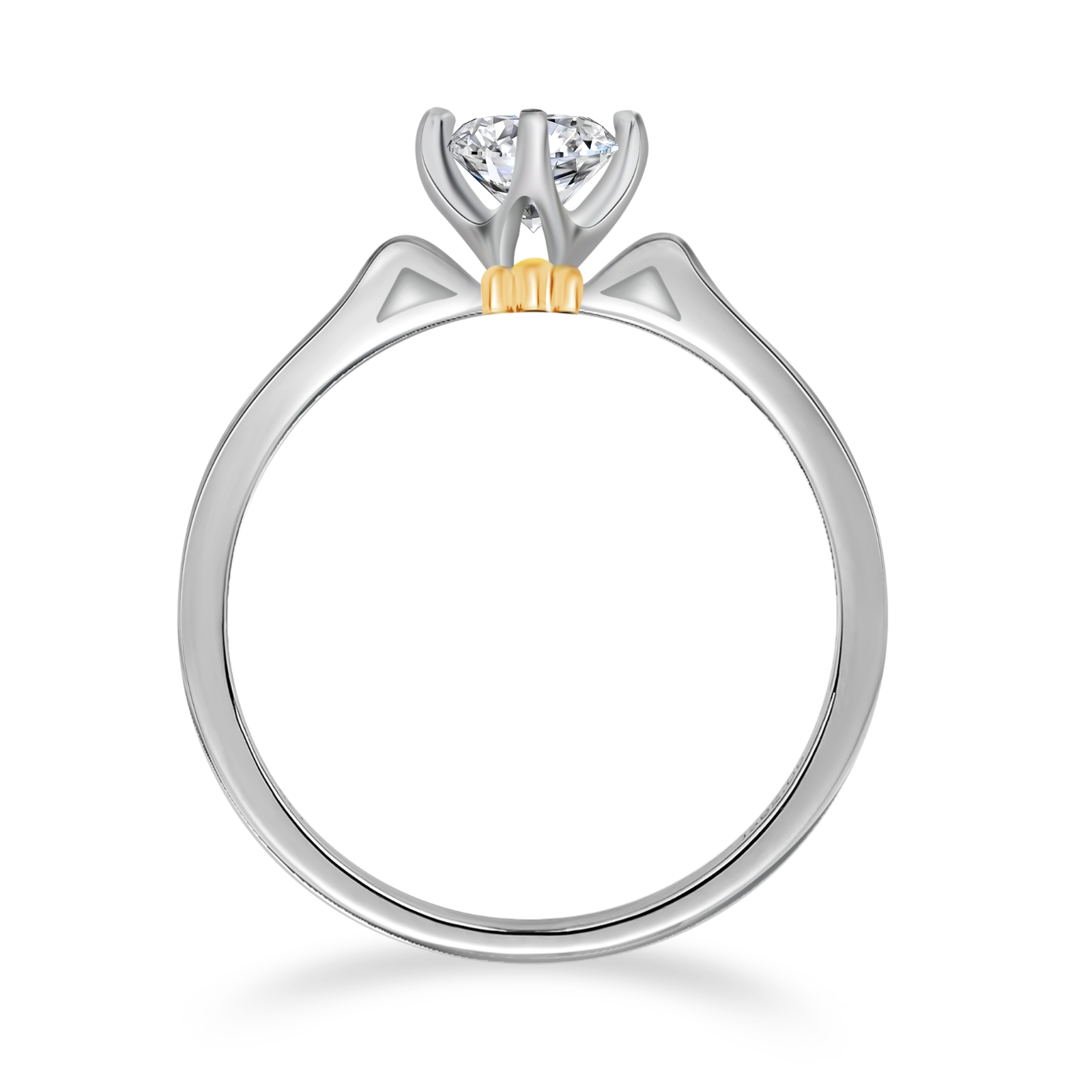 Castiel Feline Whisper Solitaire Ring