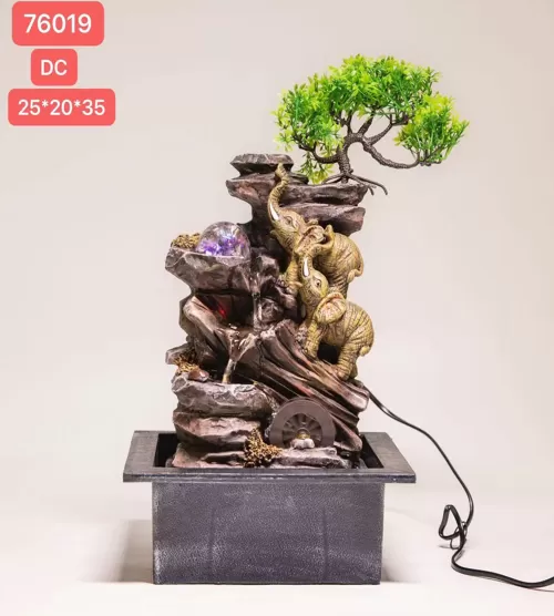 Premium Elephant Water Fountain PC1247-59057 European-style elephant fish pond, flowing water ornaments, circulating fountain, rockery, feng shui ball, balcony garden landscaping opening ceremony