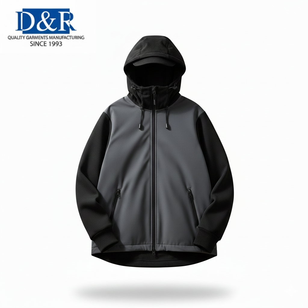 Custom Softshell Hooded Jacket – Technical Outdoor Wear